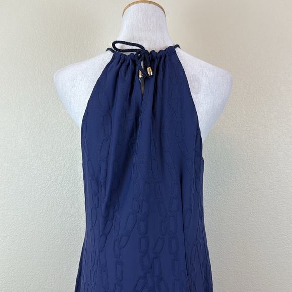 J. McLaughlin Maria Navy Blue Catalina Halter Mini Dress Size Medium - Picture 7 of 13